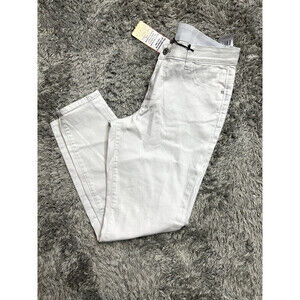Jag Jeans Women's Cecilia Mid Rise Skinny Jeans W/Elastic Waist White Size 14/32